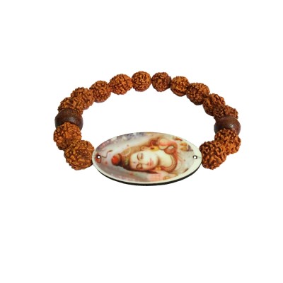 Baba Barfani Lord Shiva Of Amarnath 5 Mukhi Rudraksha Bracelet